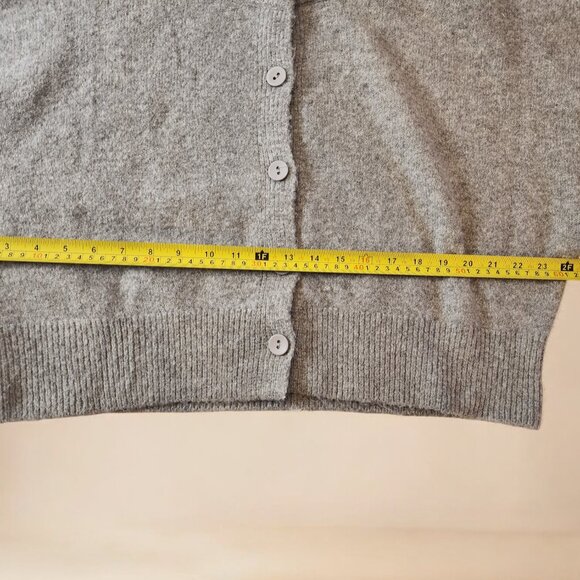 Jon & Anna Cropped Gray Knit Button-Up Sweater XL - Picture 4 of 8